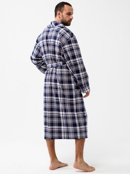 Мужской халат трикотажный чернильный 1566 (5) - Росхалат фото 4