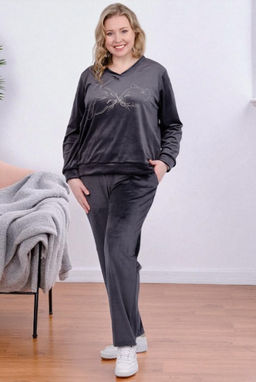 Костюм Велюр 5 тёмно-серый, велюр