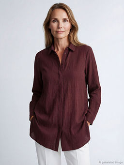 B?y?k Beden Dokulu Kad?n G?mlek Tunik