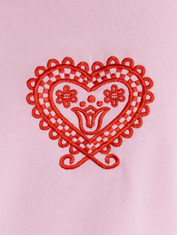 Футболка женская розовая с вышивкой в виде сердца орхидея 112961 - Mark formelle фото 5