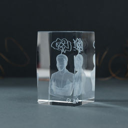 Фигурка стекло прямоугольник «Мыслитель», 5×5×8 см