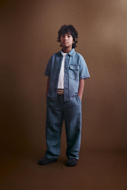 CAMISA DENIM FLUIDA / Azul - Zara фото 5