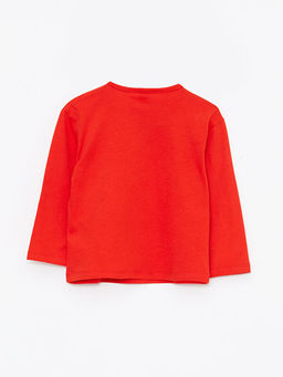 Bisiklet Yaka Uzun Kollu Atat?rk Bask?l? K?z Bebek Ti??rt - Waikiki фото 2