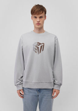 Gri Sweatshirt - Mavi фото 4