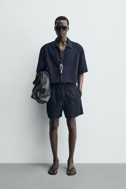 CAMISA JACQUARD TEXTURA / Marino