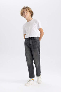 Джинсовые брюки Baggy Fit для мальчика - Defacto фото 4
