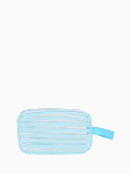 Цена за 2 шт. Косметичка на молнии для бассейна, с ручкой, с принтом, прозрачная/голубая