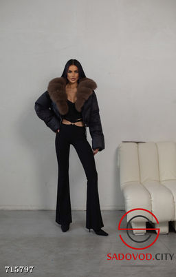 Женская куртка-пуховик с натуральным мехом - Bruno фото 3