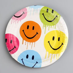 Цена за 10 шт. Тарелка бумажная Смайл, 18 см - Страна карнавалия фото 10