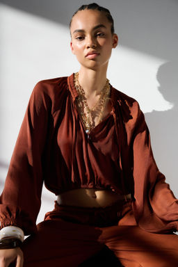 Blusa con mangas globo - H&m фото 4