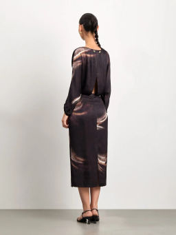 Платье-футляр с вырезом на спине, PL1584/flow