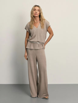 Широкие брюки из фактурной ткани / Zarina  фото 6