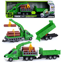 Машина "Лесовоз" на батарейках, в коробке