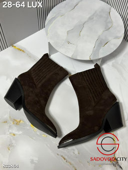 Сапоги женские замшевые