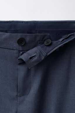 PANTAL?N TRAJE ESTRUCTURA / Azul medio - Zara фото 3