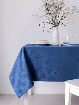 Скатерть жаккардовая 160x250 синий полиэстер