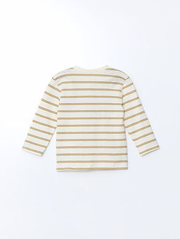 Bisiklet Yaka ?izgili Erkek Bebek Ti??rt