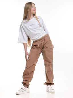 Брюки КАРГО для девочки UD 5163 св.коричневый - Mini maxi фото 2