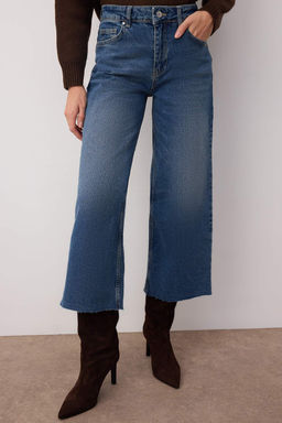 Mavi Normal Bel Comfort Pacas? Kesikli Culotte Jeans TWOAW26JE00046 - Trendyolmilla фото 3