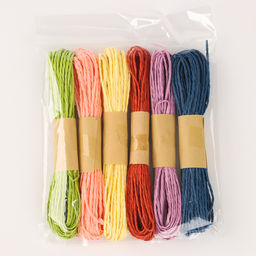 Рафия «Долина», длина 1 шт. — 10 м., набор 6 шт., цвет МИКС