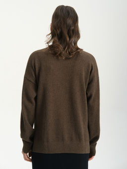 Джемпер из пуха яка 12161 коричневый