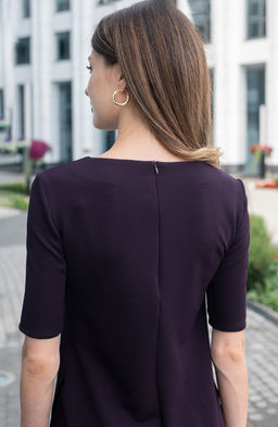 Платье мини темно-пурпурный - Donna saggia фото 5