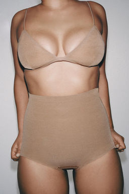 BRAGUITA CINTURA ANCHA CON POLIAMIDA / rosa claro - Zara фото 2