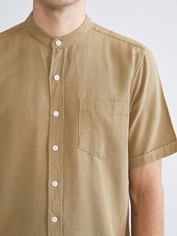 Regular Fit Hakim Yaka K?sa Kollu Poplin G?mlek