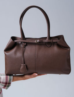 Кожаная сумка Daniela DBR 31375 коричневый какао  фото 5