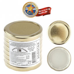 Крышка Твист III-100 Золото, для бытового консервирования, винтовая, жесть электролитического лужения s0,20мм, лак, золотой, ТУ 9299-001-03965353-2020, упаковка: термоусадочная пленка (Россия)