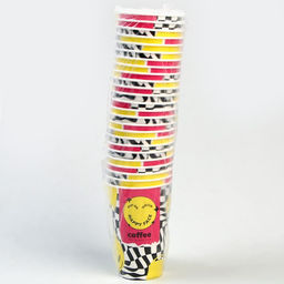 Цена за 25 шт. Стакан бумажный для кофе Смайл, 400 мл - Страна карнавалия фото 2