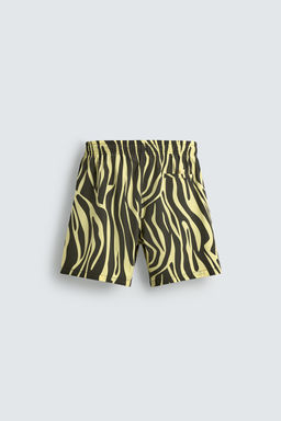 ANIMAL PRINT LONG SWIMMING TRUNKS - Zara фото 10