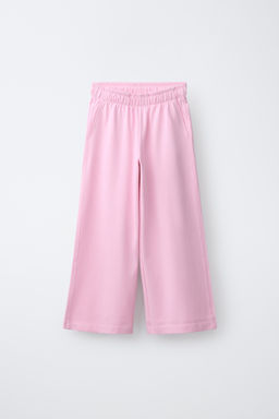 PANTAL?N FELPA HEAVY JERSEY WIDE LEG / Rosa