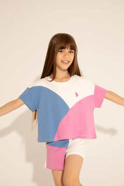 U. S. Polo Assn / Фиолетовая футболка с круглым вырезом для девочек - U.s. polo assn фото 11