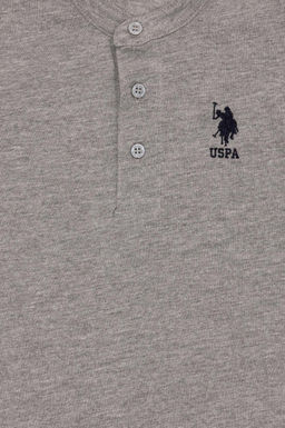 Серая меланжевая базовая футболка для мальчиков Неожиданная скидка в корзине - U.s. polo assn фото 3