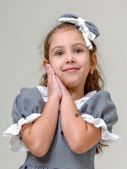 Заколка автомат Забава серый