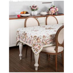 СКАТЕРТЬ ВИНТАЖ. СОВУШКИ 140Х180 ,КРЕМОВЫЙ, 100