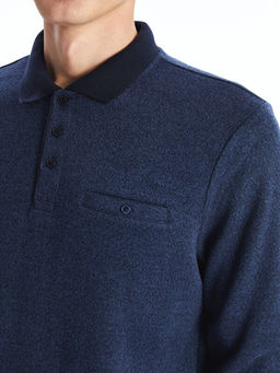 Polo Yaka Uzun Kollu Erkek Sweatshirt - Waikiki фото 5