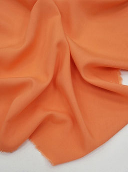 Штапель цв.Оранжевый, ш.1.45м, вискоза-100%, 110гр/м.кв - Купава фото 5