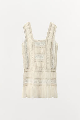 PLEATED LACE DRESS - Zara фото 5
