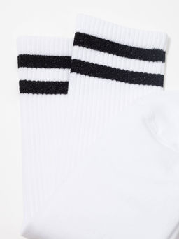 Цена за 2 пары. Носки удлиненные CONTE ACTIVE Хлопковые носки с яркими полосками из люрекса - Conte elegant фото 6