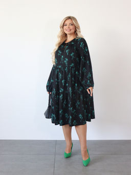 Платье 0060-23 чёрный каменный