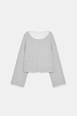SUDADERA CUELLO BARCO / Gris vigor? - Zara фото 7