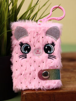 Блокнот плюшевый Cat, gently pink