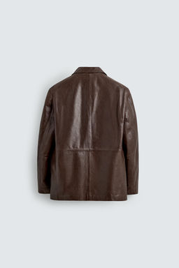 LIMITED EDITION LEATHER BLAZER - Zara фото 8