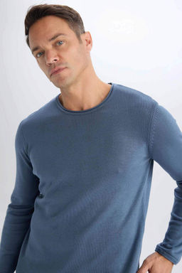 Relax Fit Bisiklet Yaka Triko Kazak - Defacto фото 4