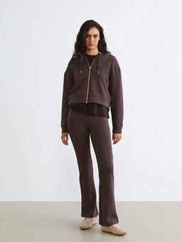 Kap??onlu Kad?n Fermuarl? Sweatshirt