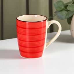 Кружка керамическая Доляна Морской мир, 360 мл, цвет красный