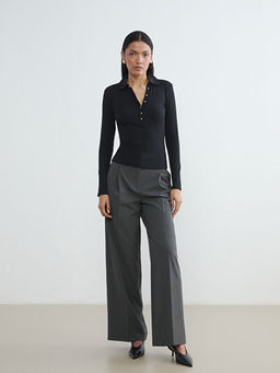 Polo Yaka Fitilli Kad?n Body