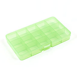 Gamma Коробка пластик для шв. принадл. OM-042 пластик 17.7 x 10.2 x 2.3 см салатовый/прозрачный